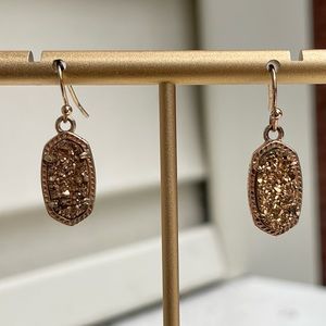 Kendra Scott “Lee” Rose Gold Druzy earrings